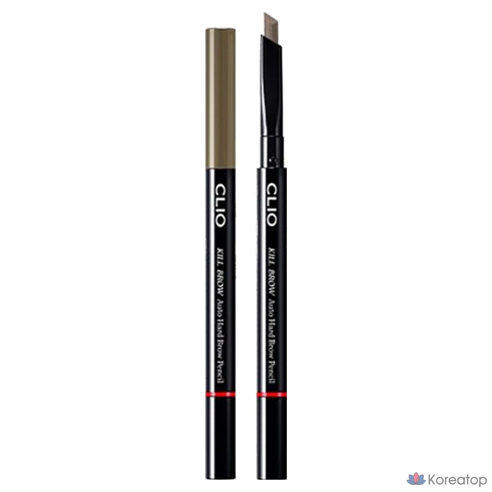 Карандаш для бровей Clio Kill Brow Auto Hard Brow Pencil, оттенок 04 Light Gray, 0.31 г, 1 шт.