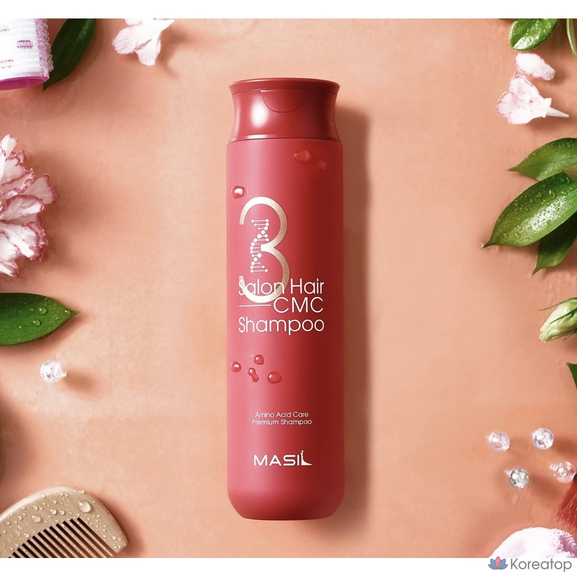 Набор для домашнего ухода за волосами Masil Salon Hair 38: шампунь CMC 300 мл + салонная маска для волос 8-Second 200 мл + стик 8 мл * 4 шт., 1 шт.
