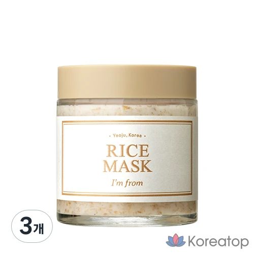 Рисовая маска для лица «I'm From риса», 110 г, 3 шт., 1 упаковка.