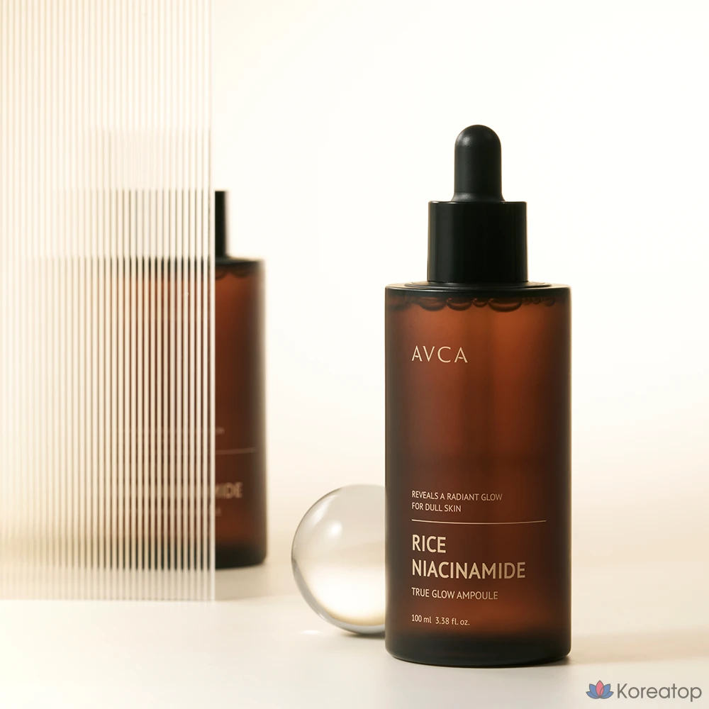 Отбеливающая ампула AVCA True Glow с рисом и ниацинамидом для веснушек, 100 мл, 1 шт.