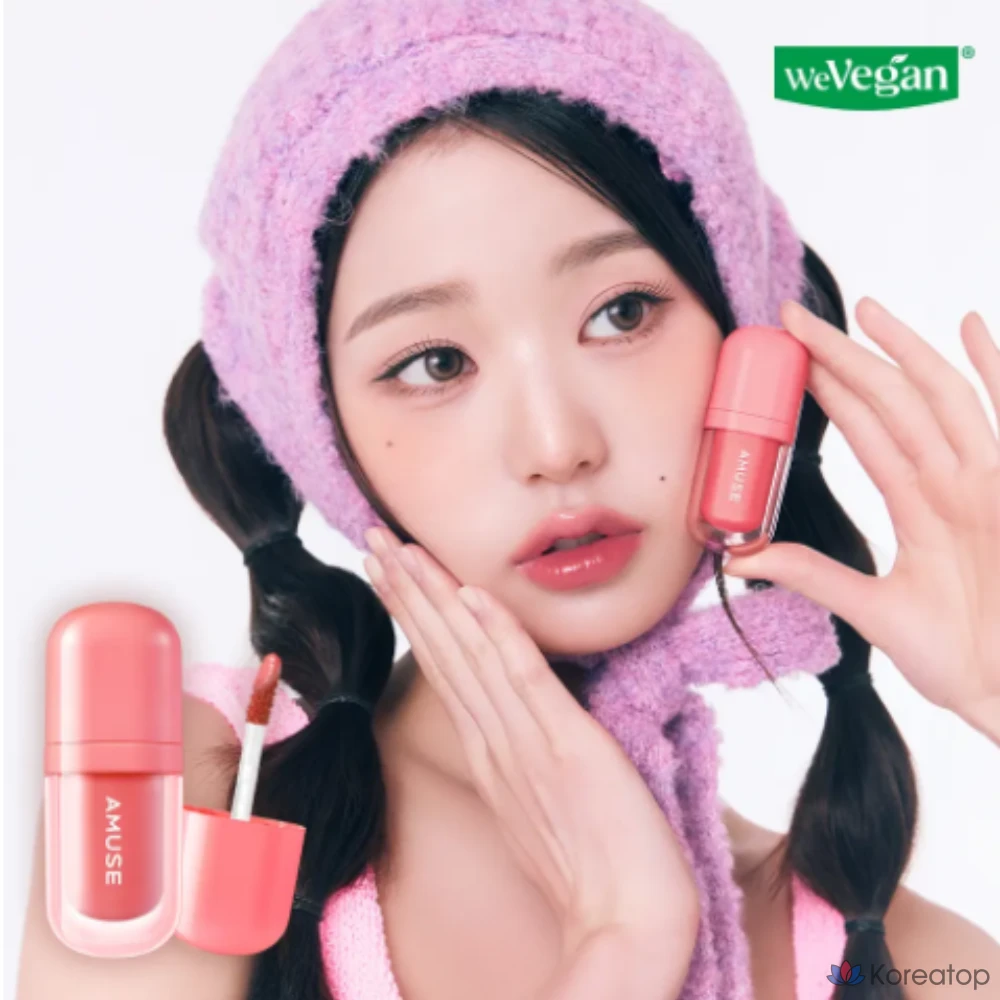 Тинт для губ AMUSE Bebe Tint, оттенок 01 Peach Love, 1 шт., фото 6