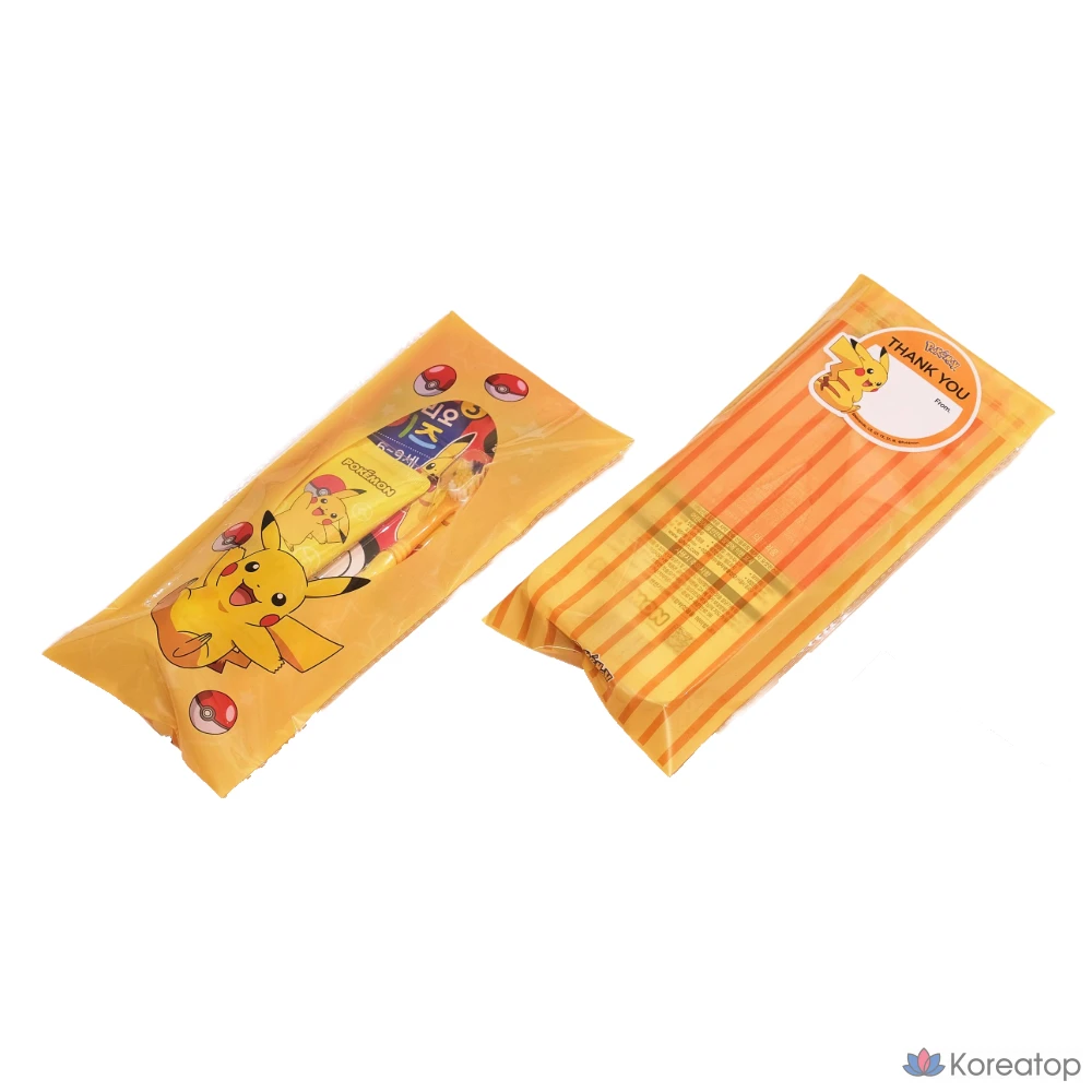 Набор для ухода Perioe Children's Birthday Gift Toothbrush &amp; Toothpaste Set Pikachu Pokemon (10 шт. + упаковочные пакеты 10 шт. + именные стикеры 10 шт.), 1 шт.