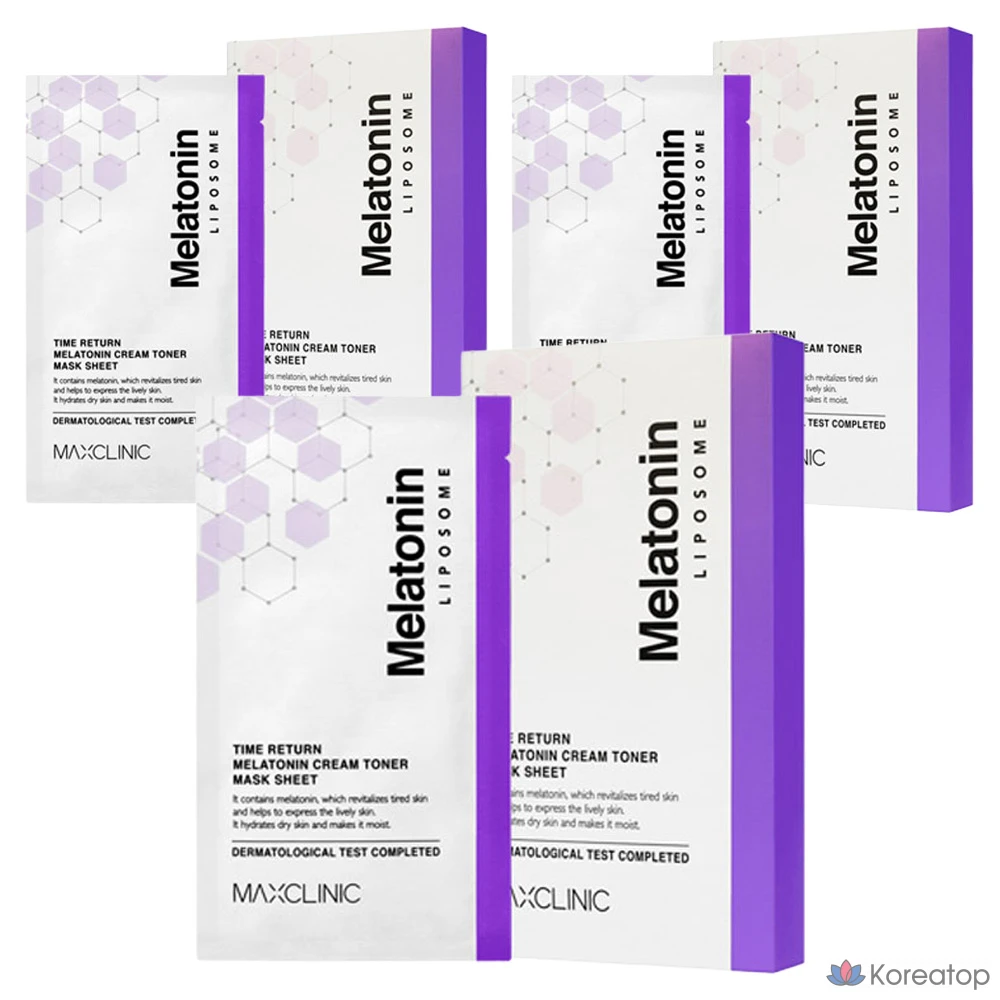 Маска-тоник MAXCLINIC Time Return с мелатонином, 5 шт., 3 шт.