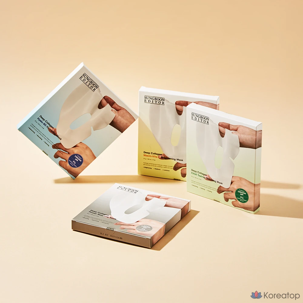 Осветляющая маска для лица Ingredient Editor Deep Collagen Niacin Vitamin C, 37 г, 4 штуки, 1 упаковка