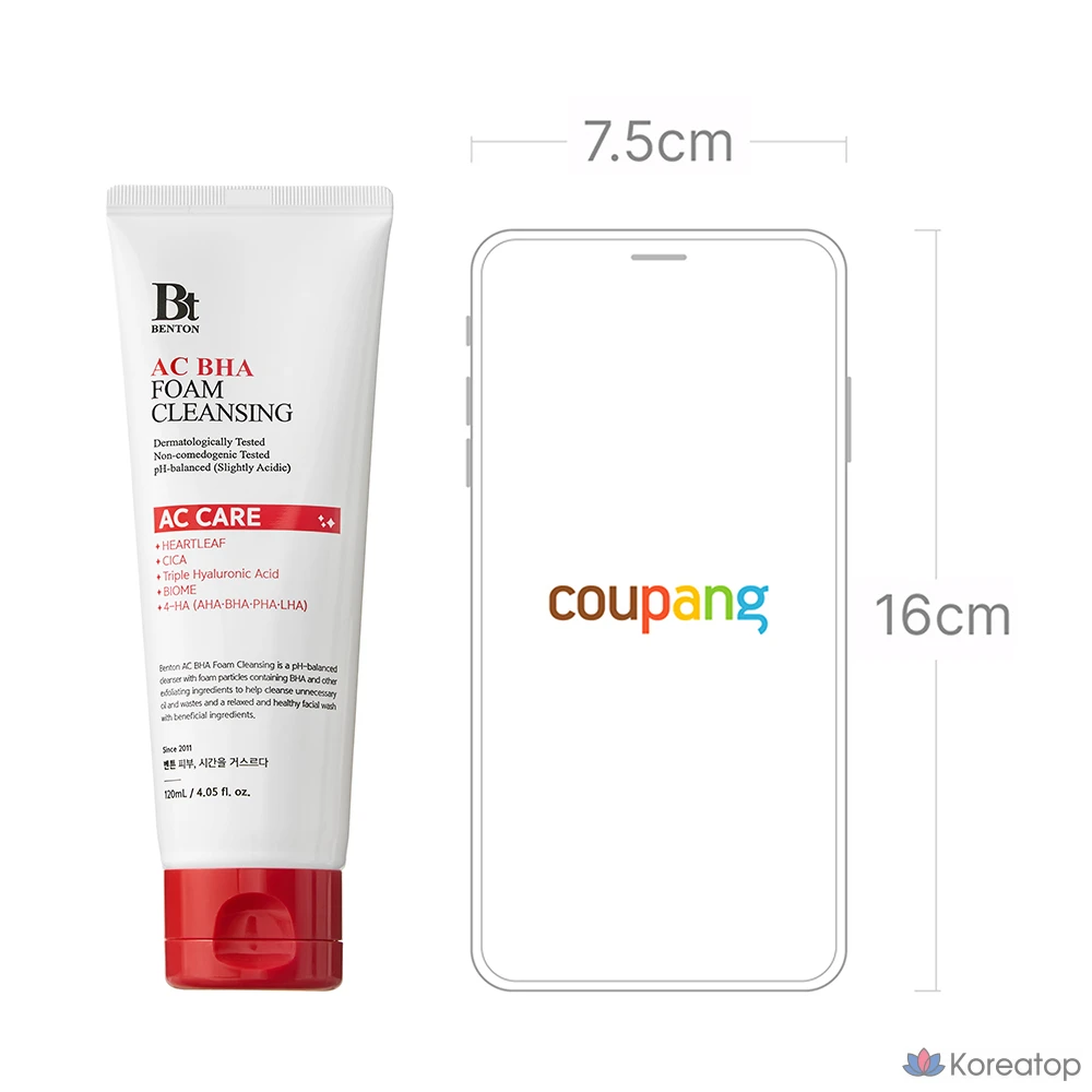 Пенка для умывания Benton AC BHA Foam Cleansing, 120 мл, 1 шт.