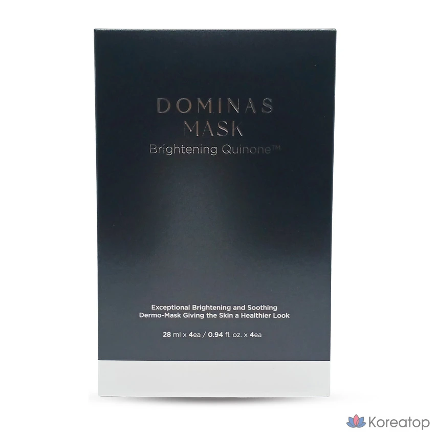 Маска для лица Dominas Mask Pack Brightening, 28 мл x 4 листа, 1 коробка, 4 листа, 1 шт.