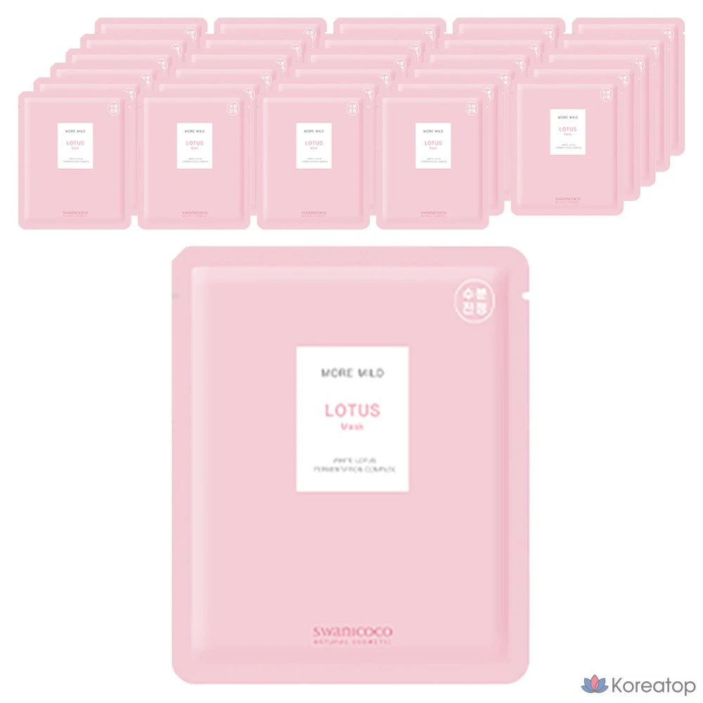 Набор масок для лица Swanicoco The Gentle Lotus, 1 упаковка, 40 листов.