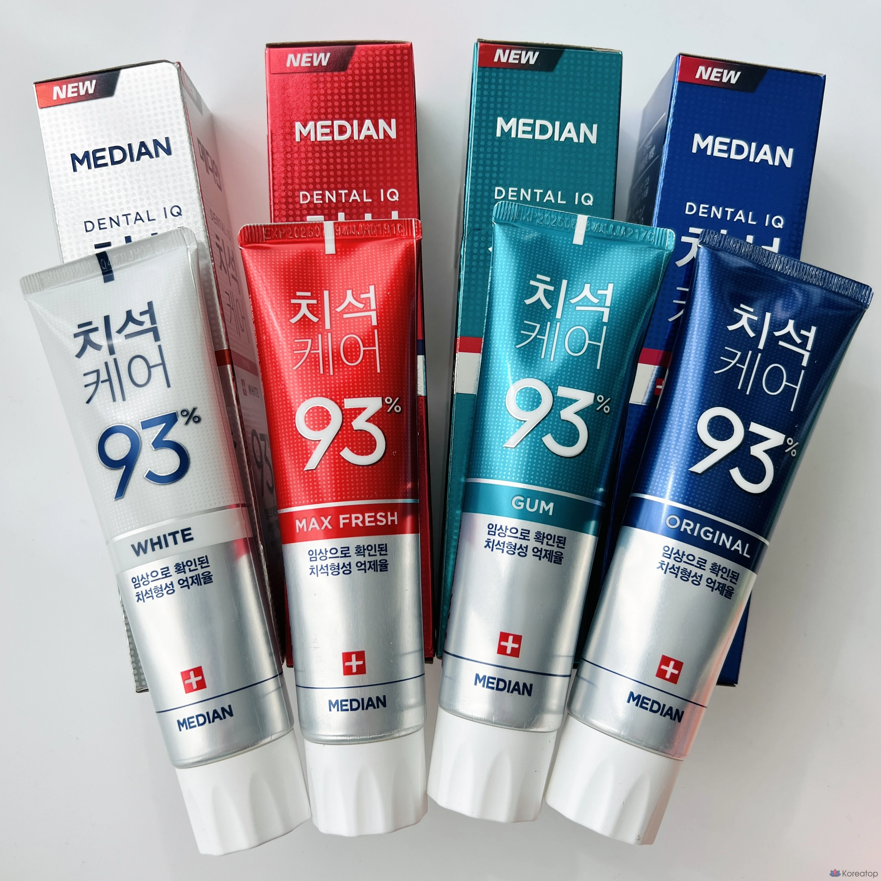 Набор для ухода Median Toothpaste All-in 4 Set (White+Bad Smell+Gingivitis+Original), 120 г, 4 шт.