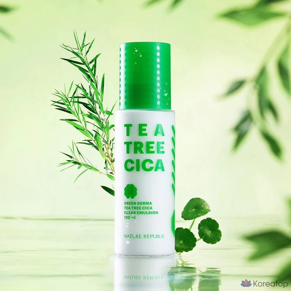 Осветляющая эмульсия Nature Republic Green Derma Tea Tree Cica, 130 мл, 1 шт.