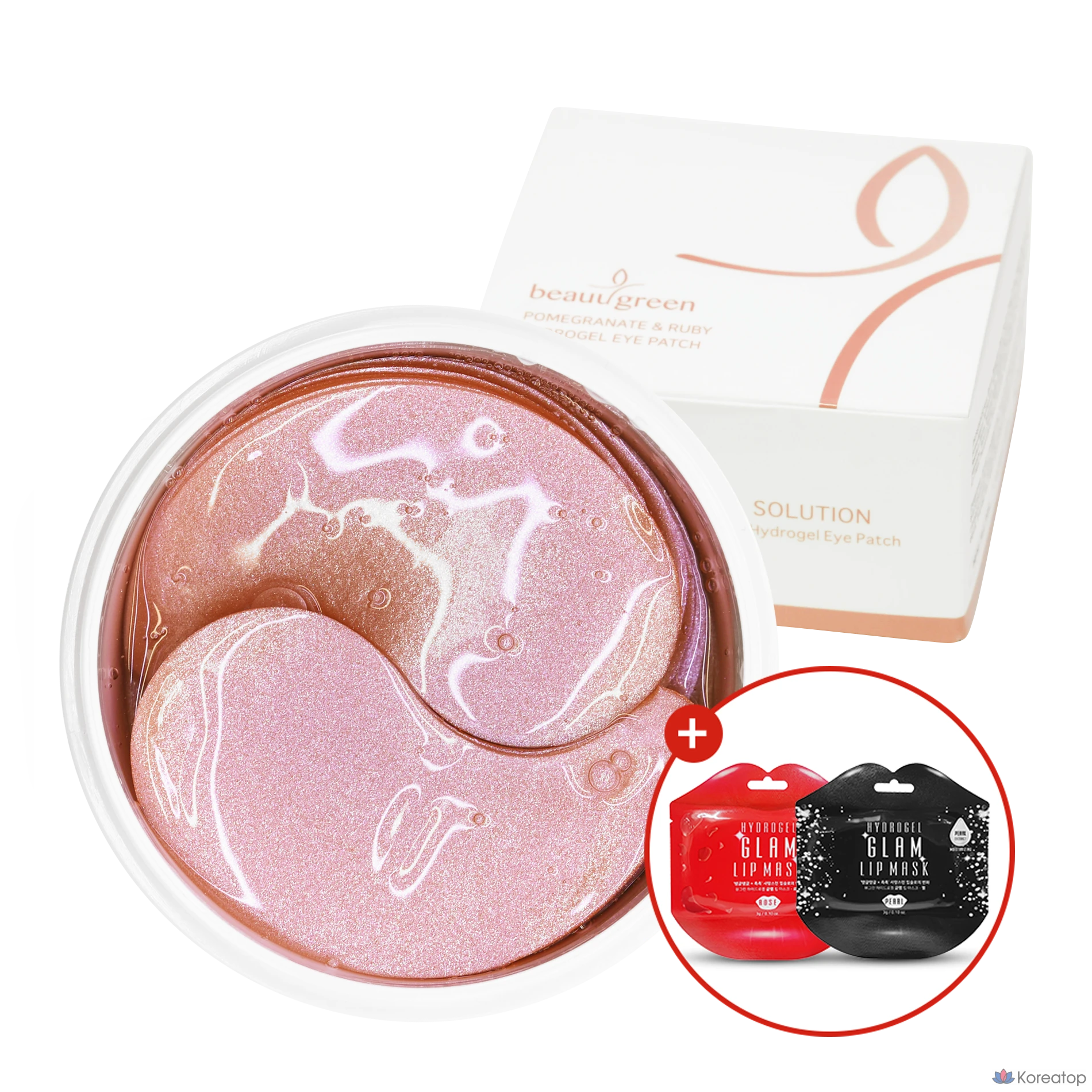 Гидрогелевые патчи для глаз Beauugreen «Гранат Руби», 60 листов/1 шт., от морщин вокруг глаз, 1 шт.