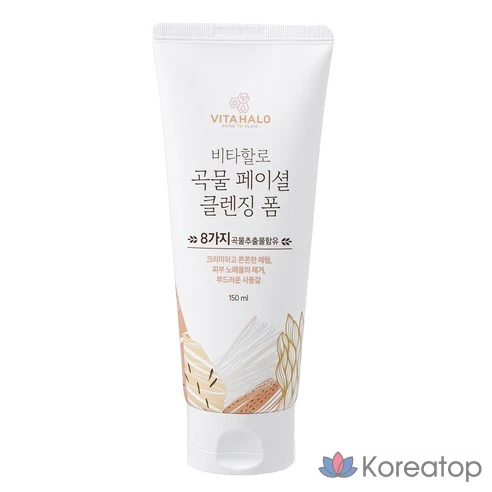 Очищающая пенка для лица Vitahalo Grain, 150 мл, 4 шт.