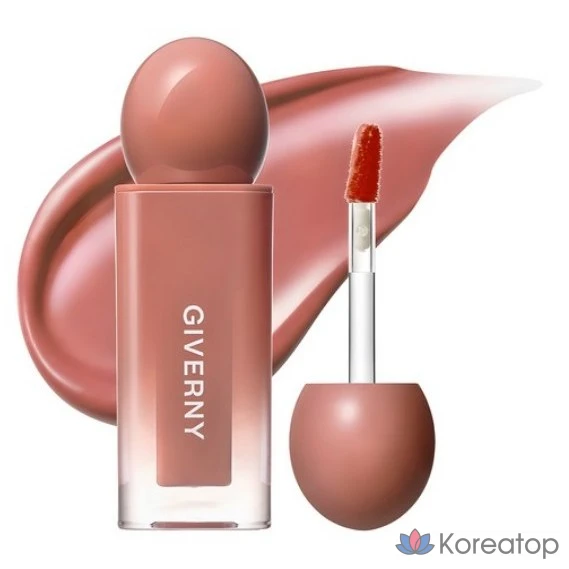 Тинт для губ Giverny Dewy Lip Glaze Tint, оттенок 02 Mellow Beige, 4.3 г, 1 шт.