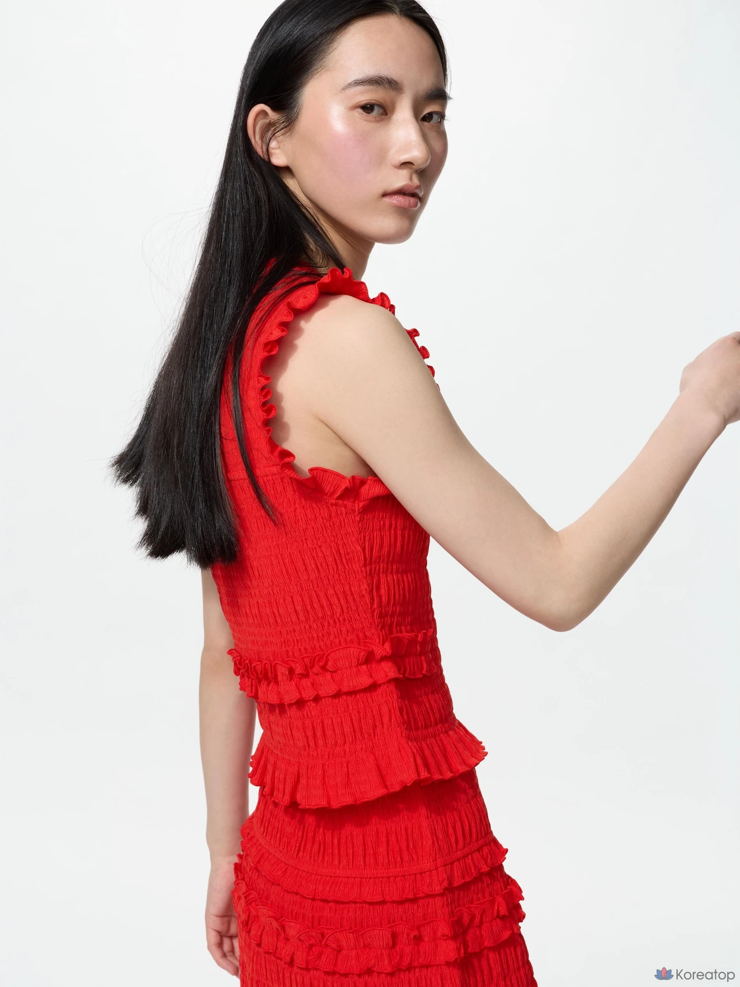 Футболка без рукавов Uniqlo Shirring T (Sleeveless)