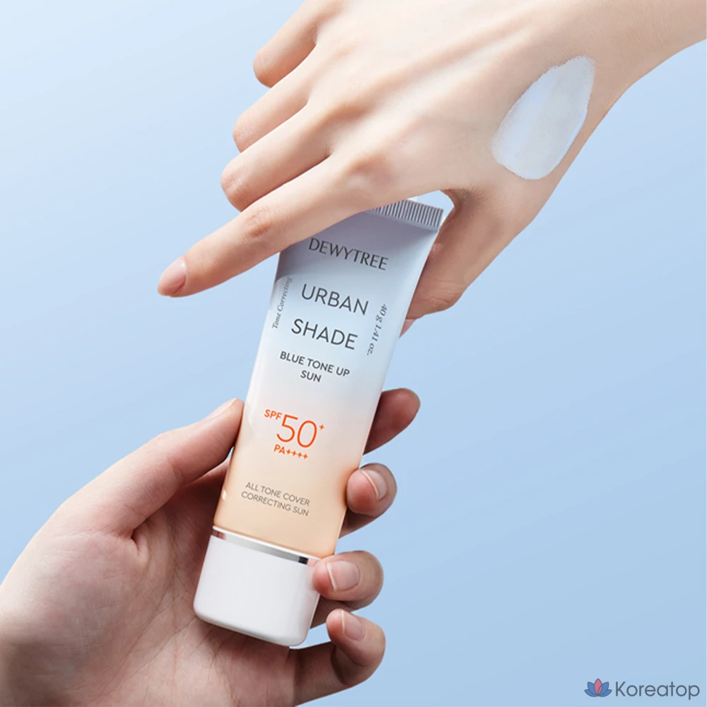 Солнцезащитный крем Dewytree Urban Shade Blue Tone-Up SPF50+ PA++++, 40 г, 1 шт., фото 6