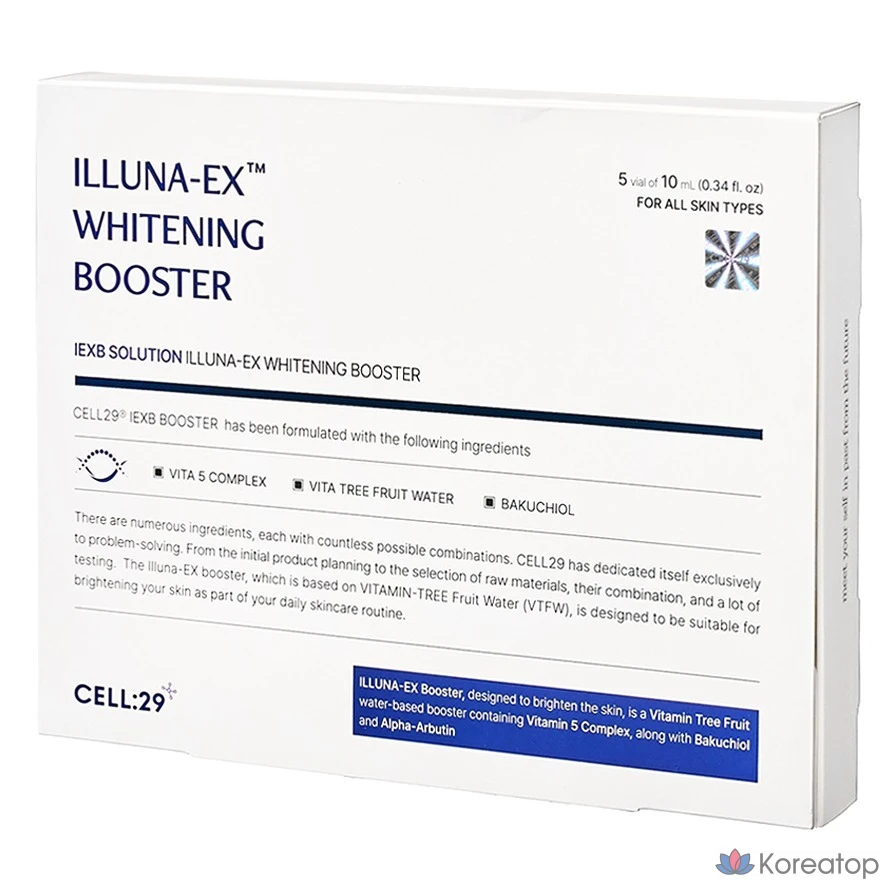 Ампульная сыворотка Cell29 Illuna EX Booster Ampoule White Tone Lifting Set, 50 мл, 1 шт.