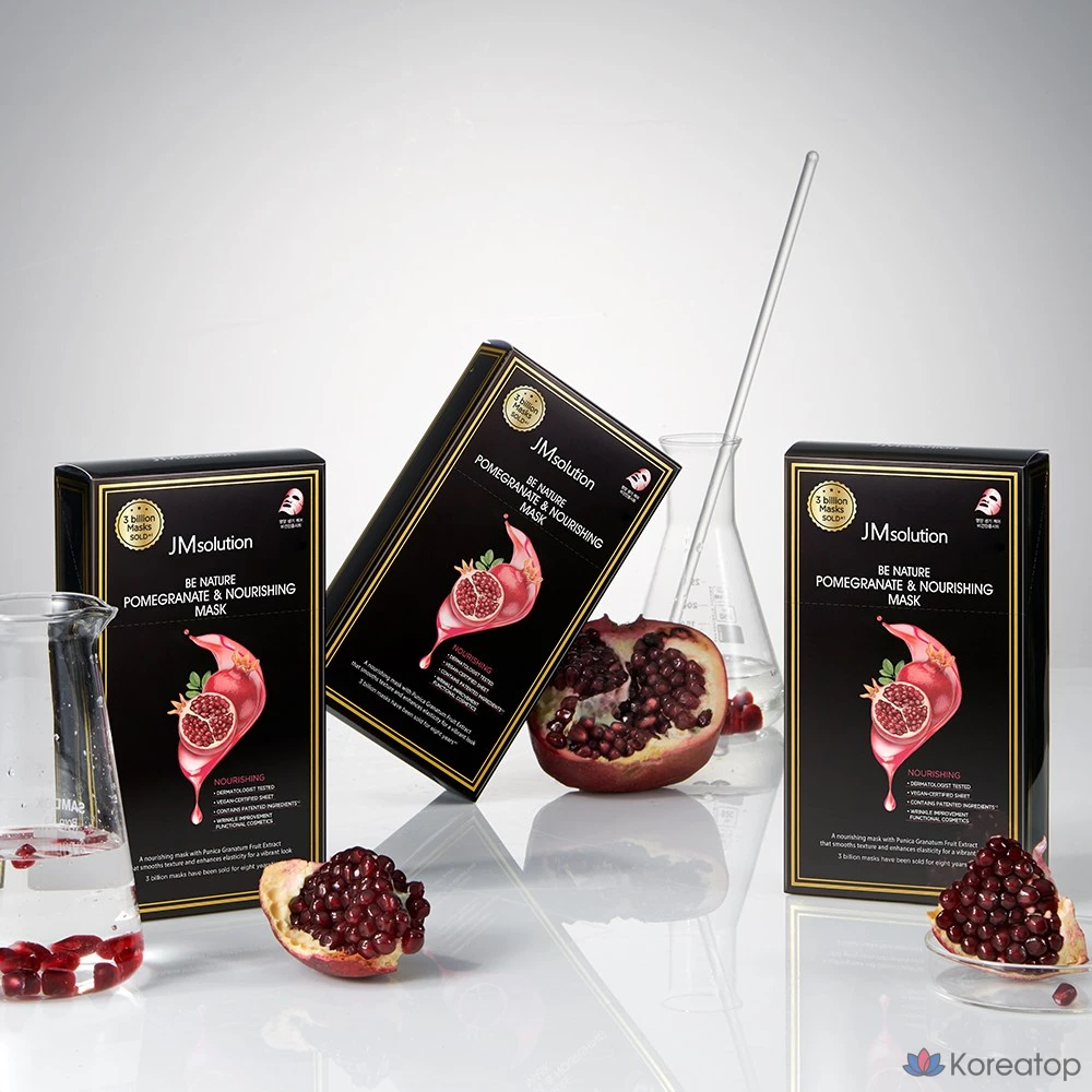 JM Solution Be Nature Панировочная маска с гранатом и питательными веществами, 10 листов, 10 штук, упаковка из 10 штук., фото 4