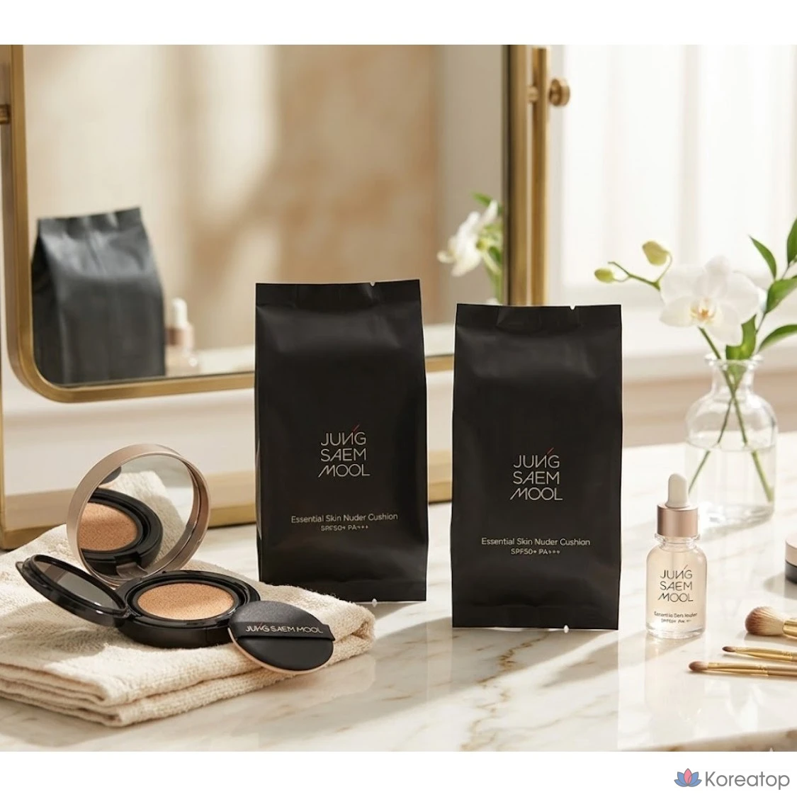 Наполнитель для подушки Jeongsam Water Essential Skin Nude, 1+1 (заправка) Enlight, 1 шт