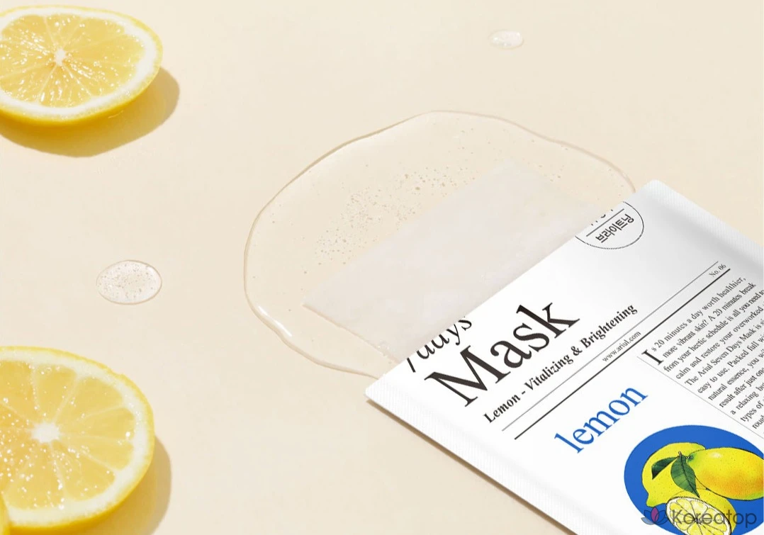 Тканевая маска для лица Ariul Seven Days Lemon Seed Mask Pack, 80 шт., фото 6