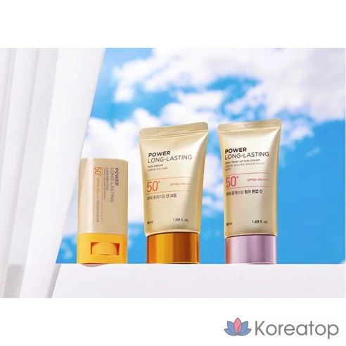 Мощный долговременный солнечный крем для кожи The Face Shop Power Long-Lasting Sun Cream, 50 мл