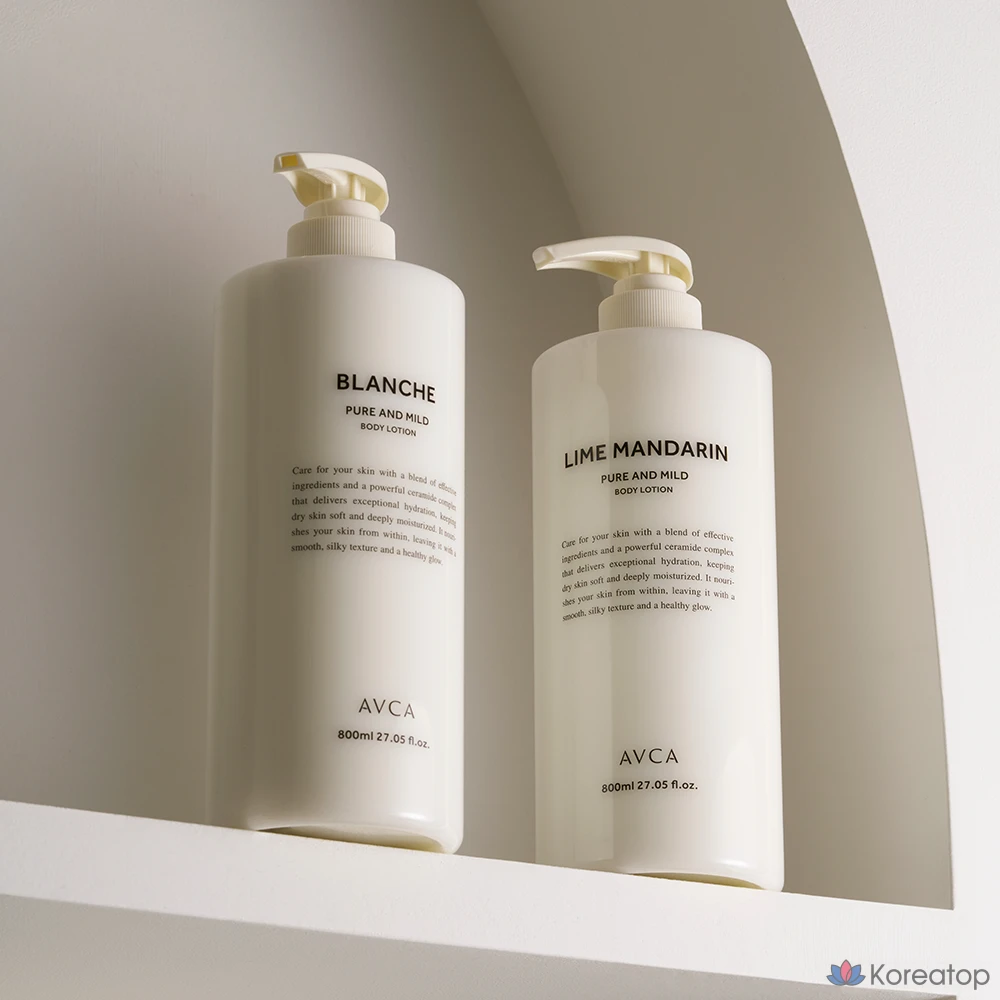 Лосьон для тела AVCA Pure &amp; Mild с керамидами, аромат Blanche, 800 мл, 1 шт.