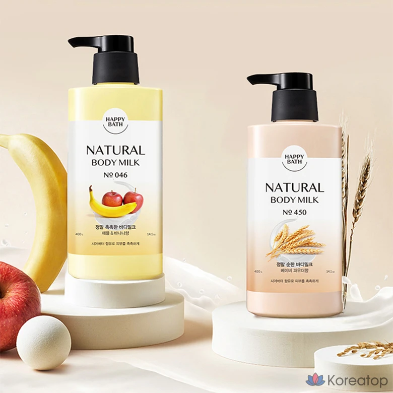 Молочко для тела Happy Bath с ароматом детской присыпки, 400 г, 1 шт., фото 6