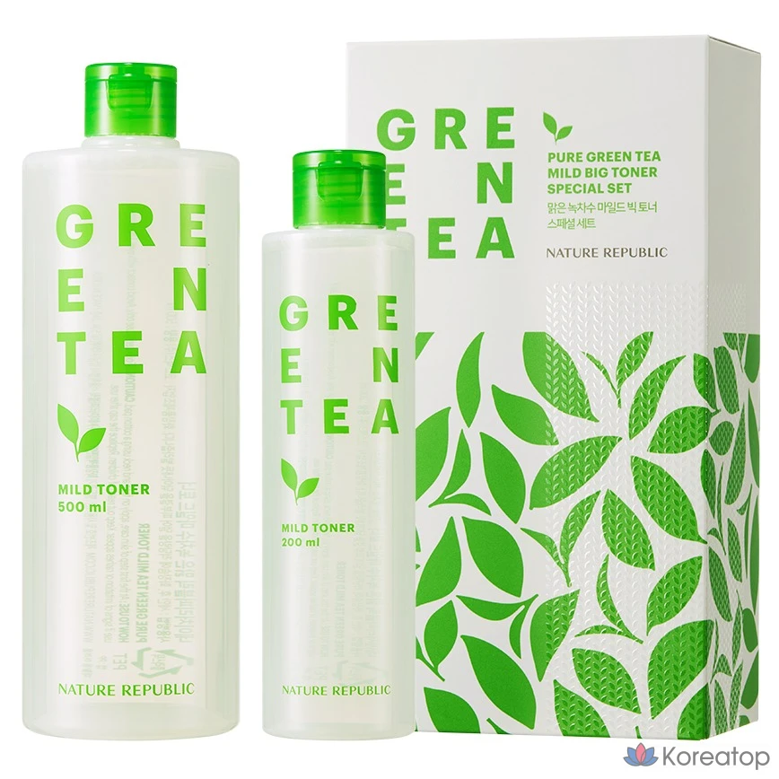 Набор Nature Republic Clear Green Tea Water Mild Big Toner Special Set, 700 мл, 1 шт.