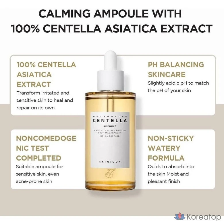 Ампульная сыворотка SKIN1004 Madagascar Centella Ampoule Facial Serum, 55 мл, 1 шт.