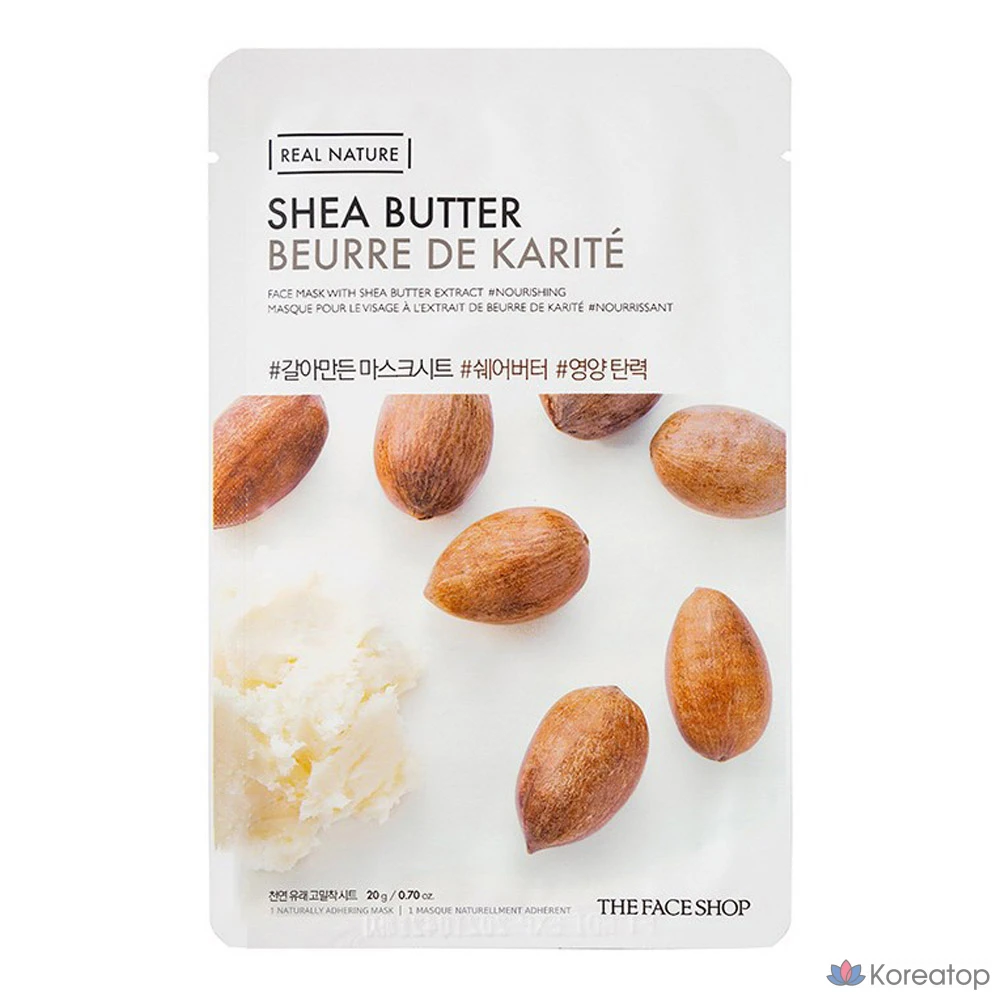 Тканевая маска для лица с маслом ши от The Face Shop, 1 упаковка, 1 штука