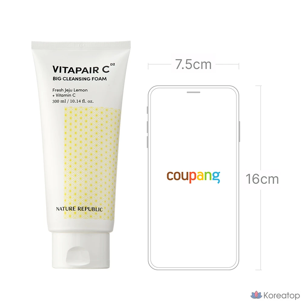 Очищающая пенка Nature Republic Vita Pair C Big Cleansing Foam, 300 мл, 1 шт.