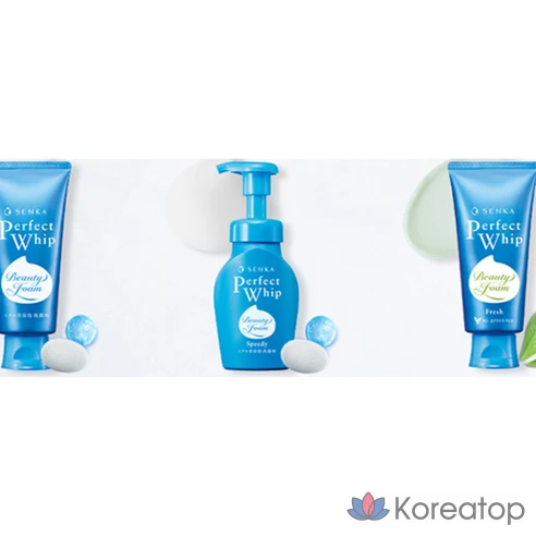 SHISEIDO Senka Perfect Whip Очищающая пенка для умывания на основе белой глины, 120 г