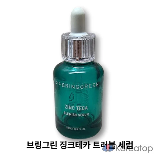 Специальная сыворотка для решения проблем с кожей Bring Green Zinc Teca, 50 мл + сменный блок 25 мл, 1 комплект.