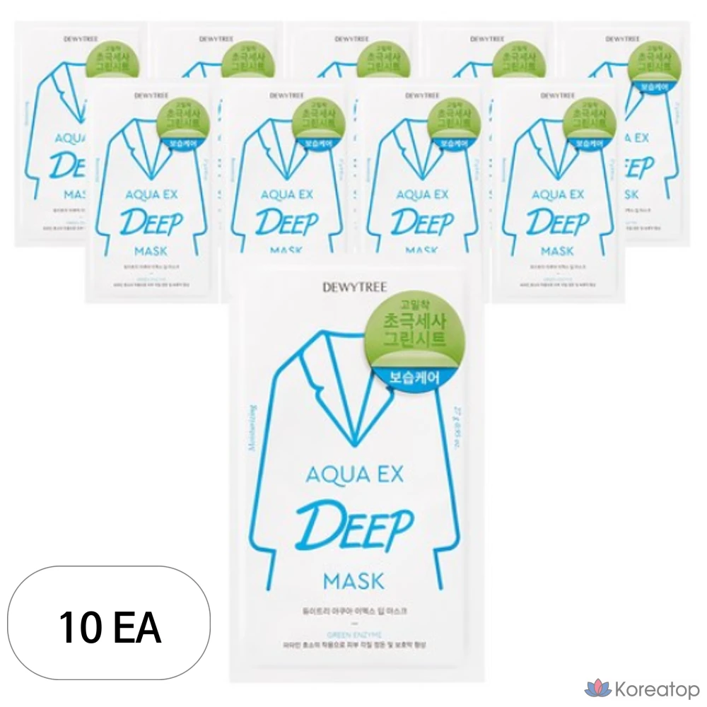 Маска для лица Dewytree Aqua Deep, 10 листов, 1 упаковка, 10 штук