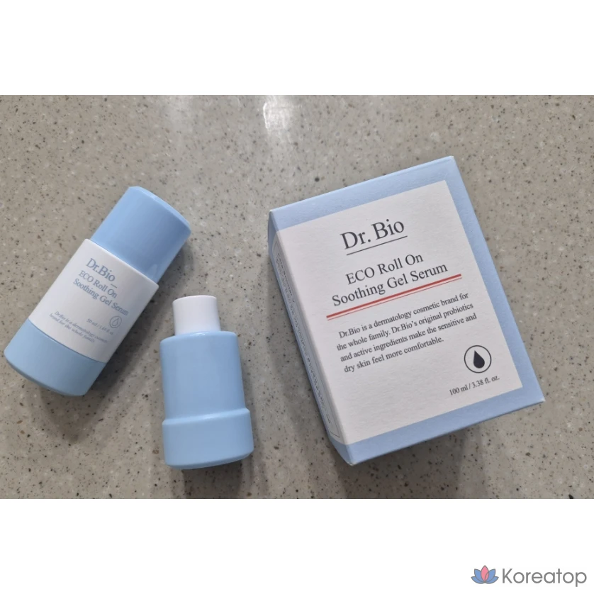 Успокаивающий гель-сыворотка Dr. Bio в роликовом флаконе для всех типов кожи, мягко увлажняющий, успокаивающий кожу (основной продукт 50 мл + сменный блок 50 мл), 1 шт., 50 мл