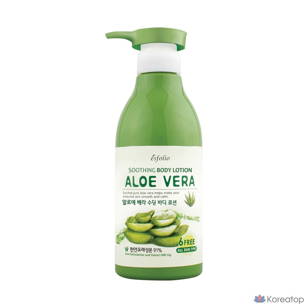 Набор Esfolio Aloe Vera Soothing Body Wash + Body Lotion, 500 мл + 500 мл, 1 шт.
