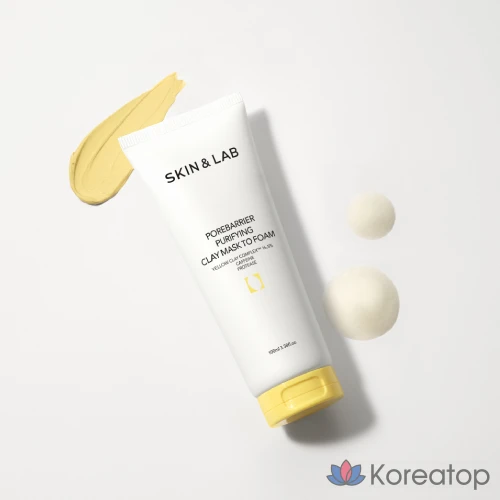 Очищающая глиняная маска для пор SKIN&LAB, превращающаяся в пену, 2 шт., 100 мл, фото 2