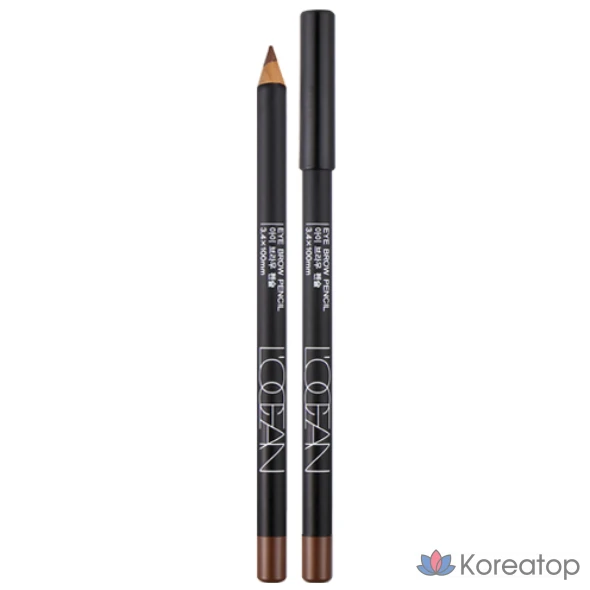 Деревянный карандаш для бровей Roseang, 3,8 x 3,8 x 3 см, № 02, коричневый, 1 шт.