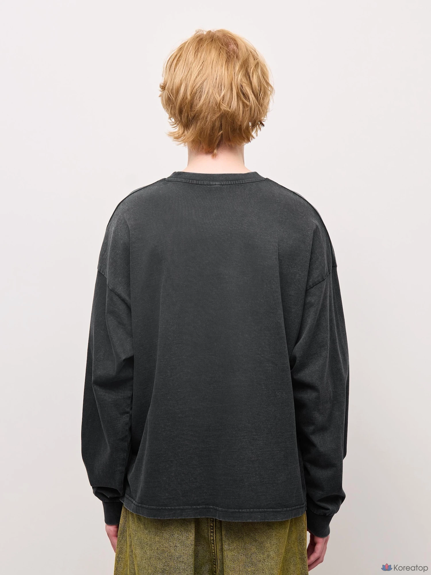 Футболка Uniqlo Washed Cotton Boxy T-Shirt Long Sleeve