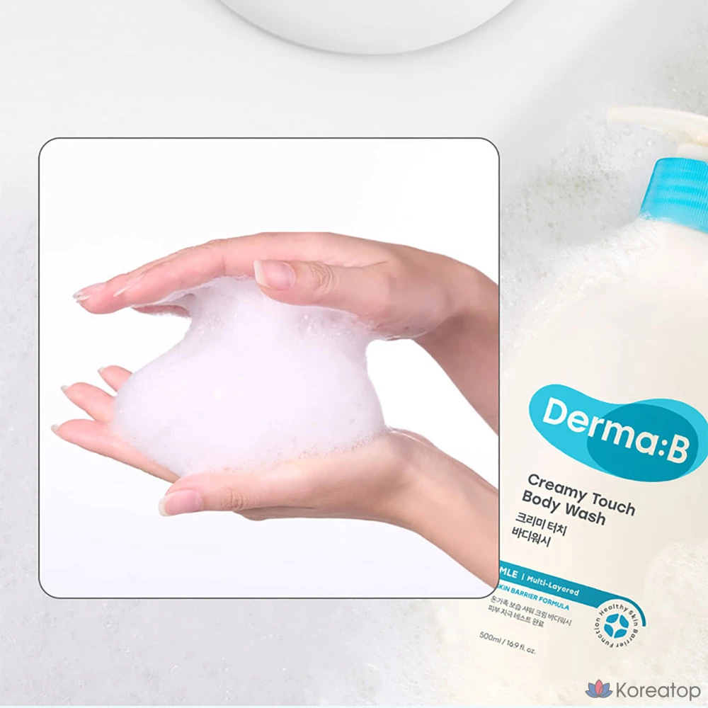 Гелевое средство для душа DERMA:B Creamy Touch Body Wash, 1 л, 1 шт., фото 6