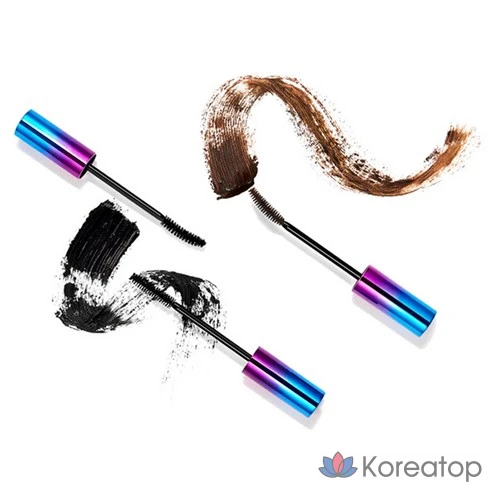 Тушь водостойкая ЧЁРНАЯ Объемная для ресниц с прямой щеточкой ULTRA POWERPROOF MASCARA CURLING &amp; VOLUMIZING 8г