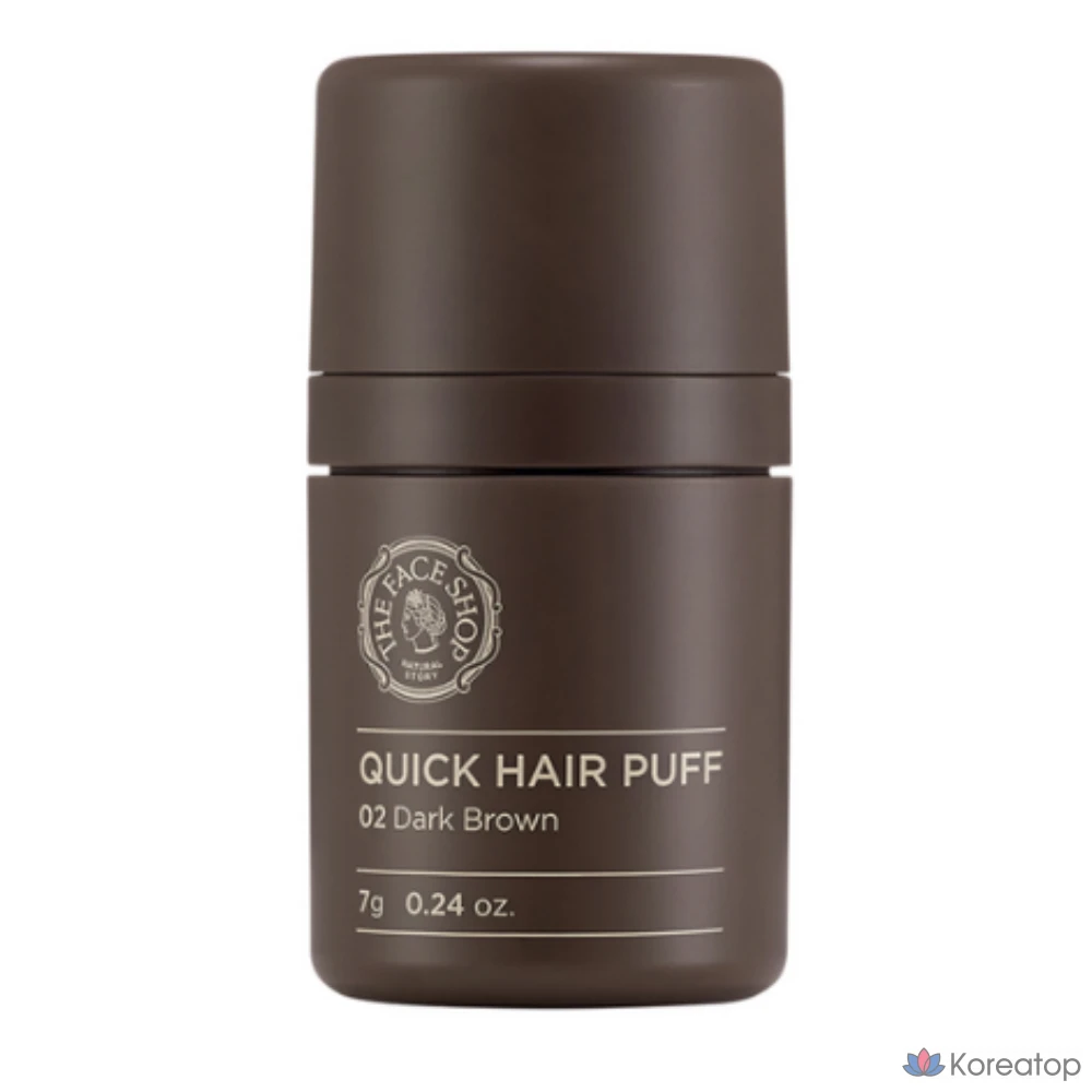 Тени для век The Face Shop Quick Hair Puff Shadow, 7 г, 02, темно-коричневые, 1 шт.