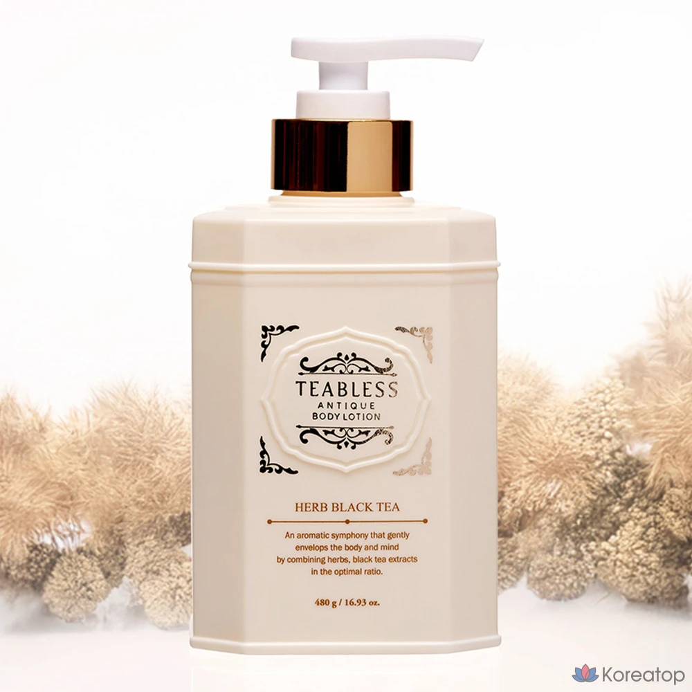 Лосьон для тела TEABLESS Herb Black Tea Antique без запаха, 480 г, 1 шт.