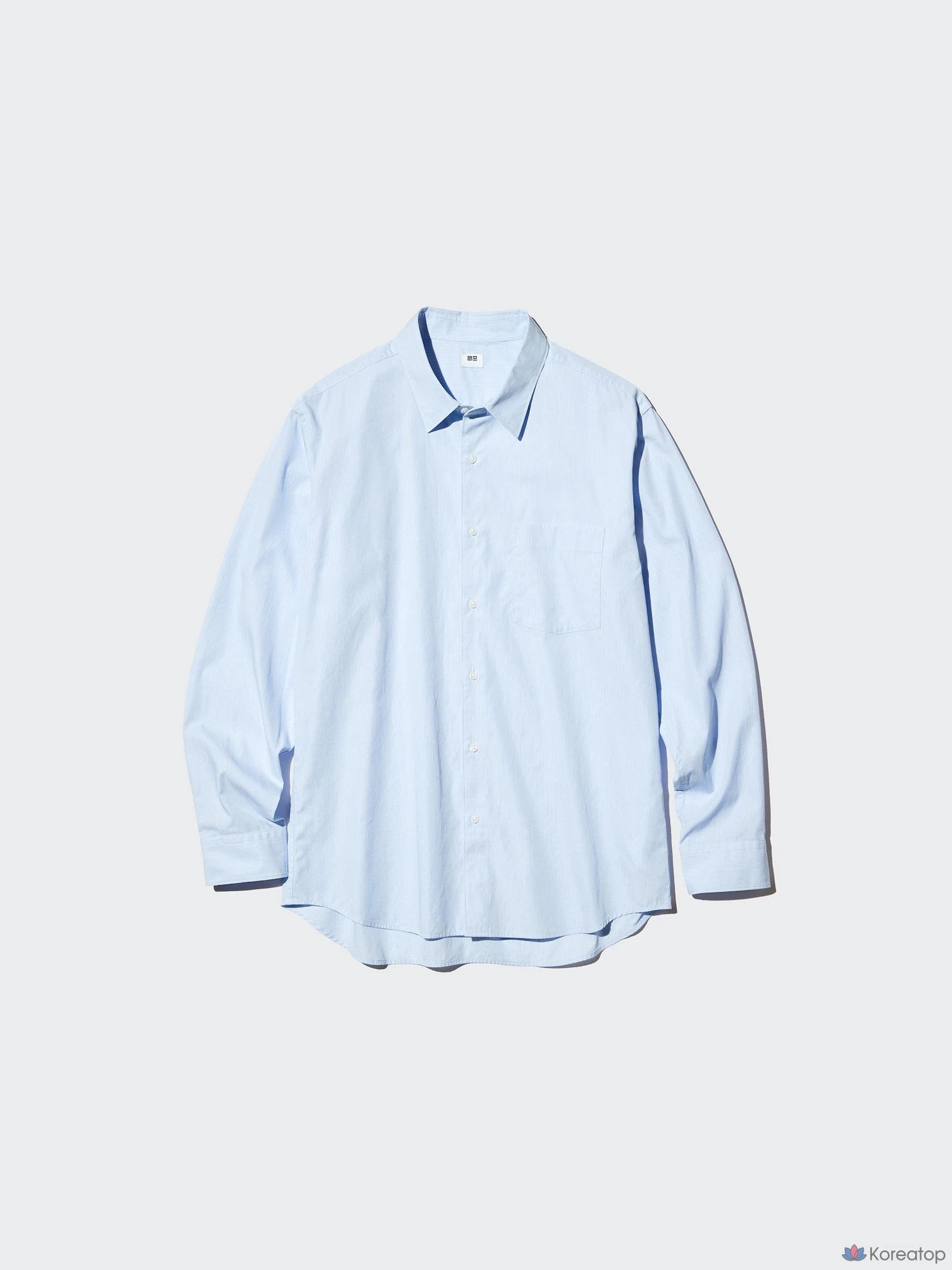 Рубашка Uniqlo Broadcloth Shirt (Regular Collar) Stripe C