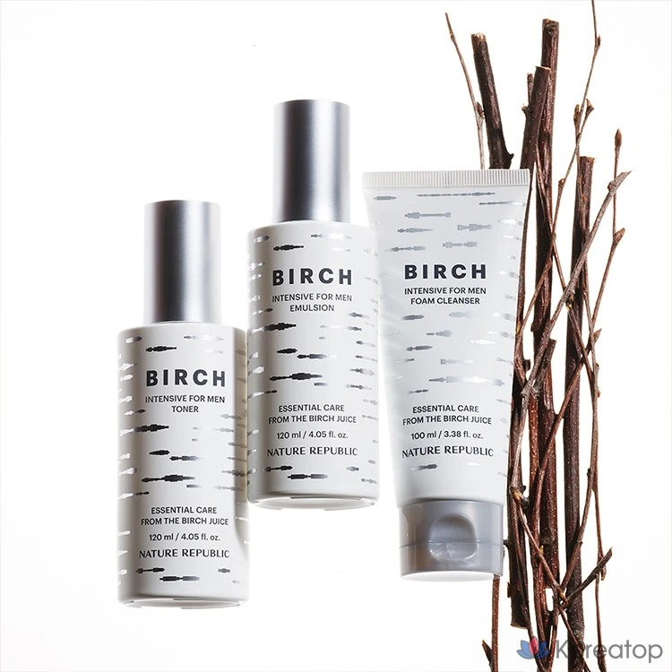 Набор для ухода за кожей Nature Republic Birch Intensive для мужчин, 1 комплект.