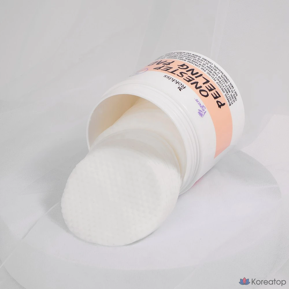 Слабокислотные отшелушивающие салфетки Rokkiss, 70 листов, 1 упаковка.