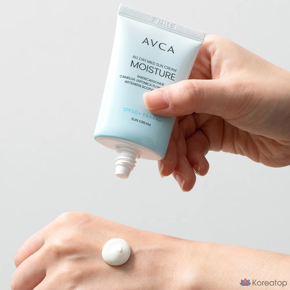 Солнцезащитный крем AVCA All Day Mild Moisture Sunscreen SPF50+ PA++++, 35 мл, 1 шт.