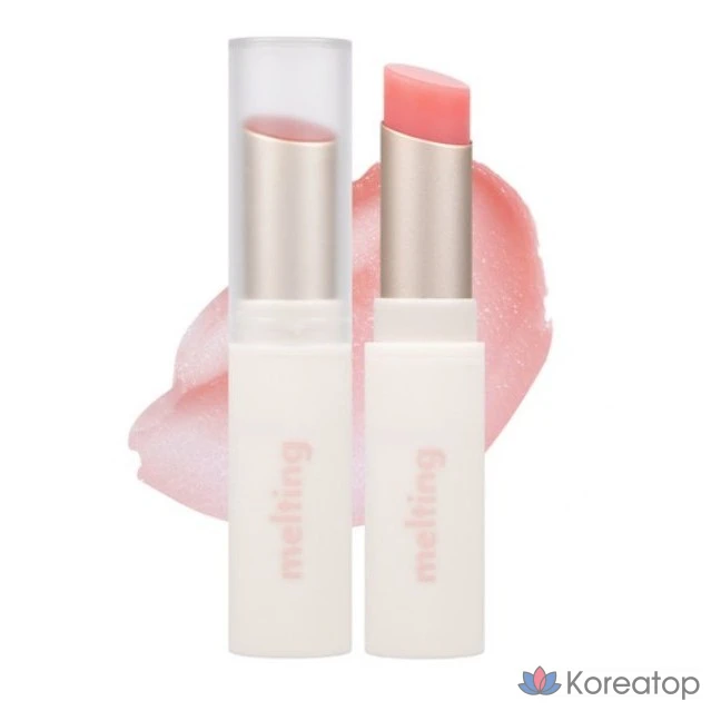 Блестящий тонирующий бальзам для губ MERZY Glossy Melting Tinted Color Lip Balm, GL1, ярко-розовый, 4 г, 1 шт.