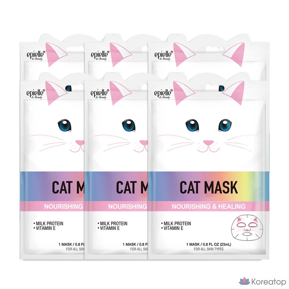 Тканевая маска для лица Epielle Character Mask Cat, 18 шт., фото 2