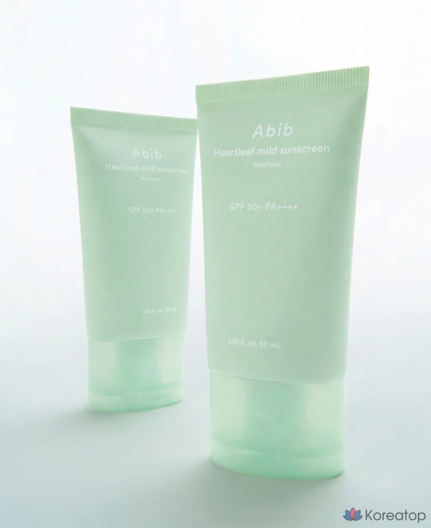 Солнцезащитный крем Abib Heartleaf Sunscreen Mild Relief Tube SPF50+ PA++++, 50 мл, 1 шт.