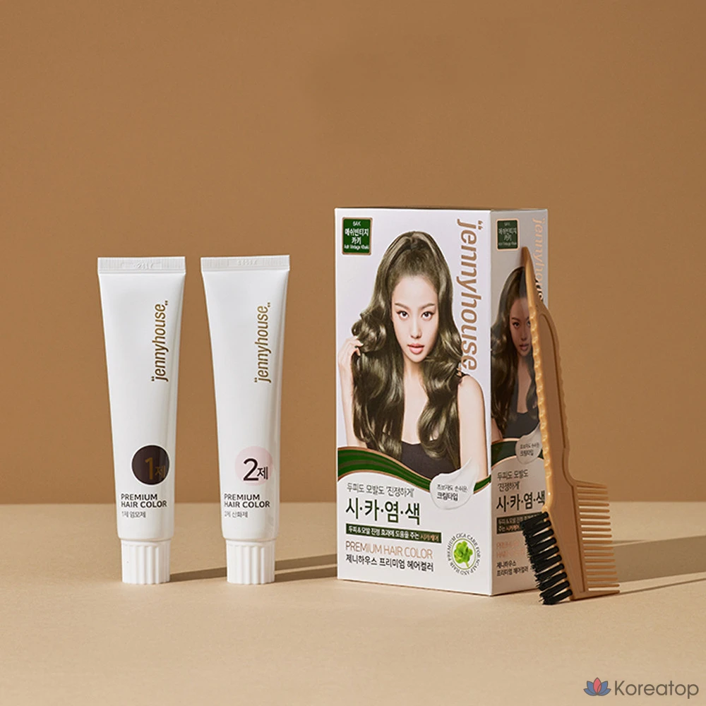 Краска для волос JennyHouse Cosmetics, оттенок пепельно-винтажный хаки 6AK, 1 шт., фото 2