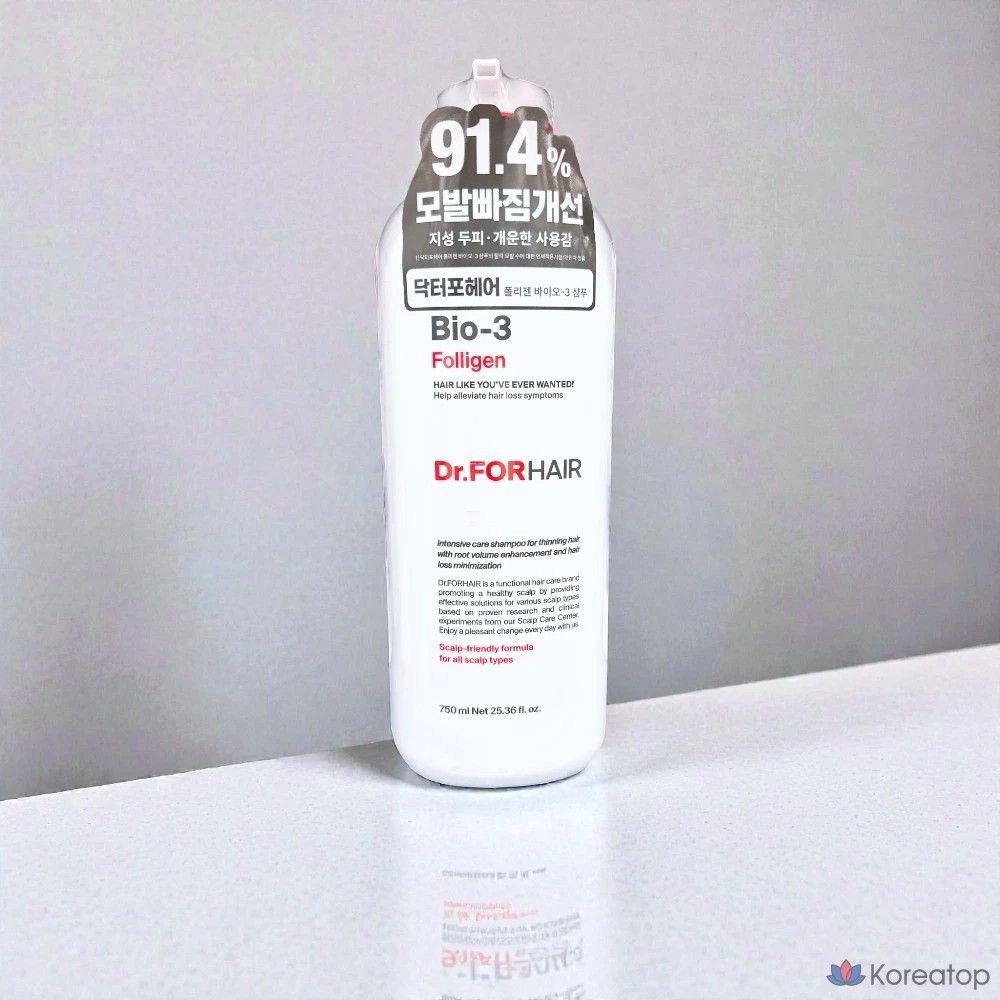 Шампунь против выпадения волос Dr. For Hair Foligen Bio3, 750 мл, 1 шт., фото 6